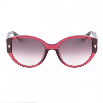 FURLA SFU784-570AFD Damen-Sonnenbrille Havanna Acetatrahmen Braune Verlaufsgläser 57/19/140 mm