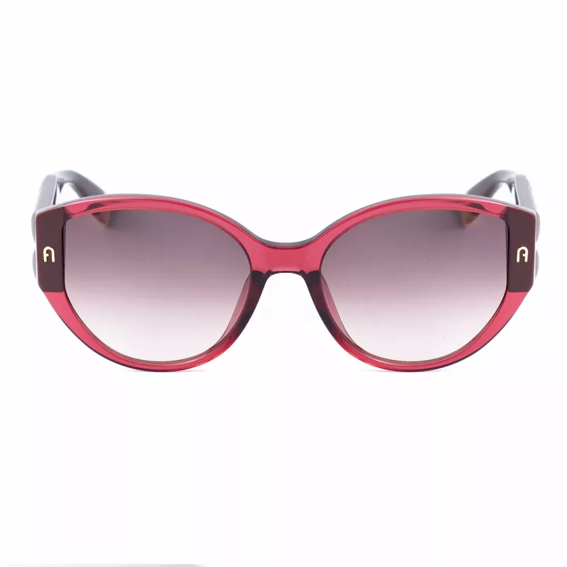 FURLA SFU784-570AFD Damen-Sonnenbrille Havanna Acetatrahmen Braune Verlaufsgläser 57/19/140 mm