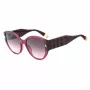 FURLA SFU784-570AFD Damen-Sonnenbrille Havanna Acetatrahmen Braune Verlaufsgläser 57/19/140 mm