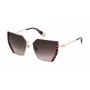FURLA SFU786V570AHL Damen-Sonnenbrille, Havanna-Braun Acetatrahmen, Braune Verlaufsgläser, 57/14/140 mm