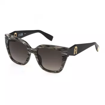 Furla SFU812-5306BZ Damen-Sonnenbrille Braun Havana Rahmen Braun Gradient Gläser 53mm
