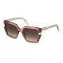 FURLA SFU818-550805 Damen Cat-Eye-Sonnenbrille, Havanna-Acetatrahmen, braune Verlaufsgläser, 55/18/140 mm