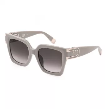 Furla SFU878 Damen Cat-Eye-Sonnenbrille, Havanna-Braun Gestell, Braune Gradient-Gläser, 52mm SFU878-520AEC