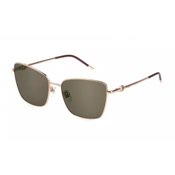 FURLA Damen Katzenaugen-Sonnenbrille SFU714-580300 Schwarz/Grau 58mm