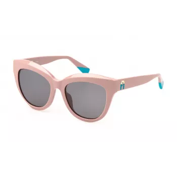 FURLA Damen Cat-Eye-Sonnenbrille SFU780-540816 Havanna Acetat Verlaufsbraune Gläser 54/15/140 mm