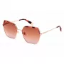 FURLA Damen-Sonnenbrille SFU599V58300K Butterfly Havana Acetat-Gestell Braune Verlaufsgläser 58mm