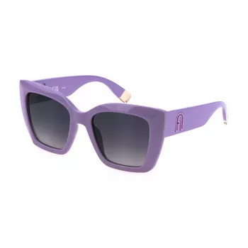 FURLA Damen-Sonnenbrille SFU710-5403NN Cat Eye Havana Braun Verlauf 54mm