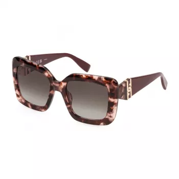 FURLA Damen-Sonnenbrille SFU883-530XAP Havanna/Braun Acetatgestell Braune Verlaufsgläser 53/20/140 mm