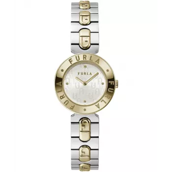 FURLA Damenuhr WW00004007L4 30mm Quarz Edelstahl und Leder