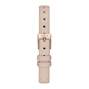 FURLA Damenuhr WW00018008L3 38mm Edelstahl Quarz Analog Silbernes Zifferblatt Schwarzes Lederarmband