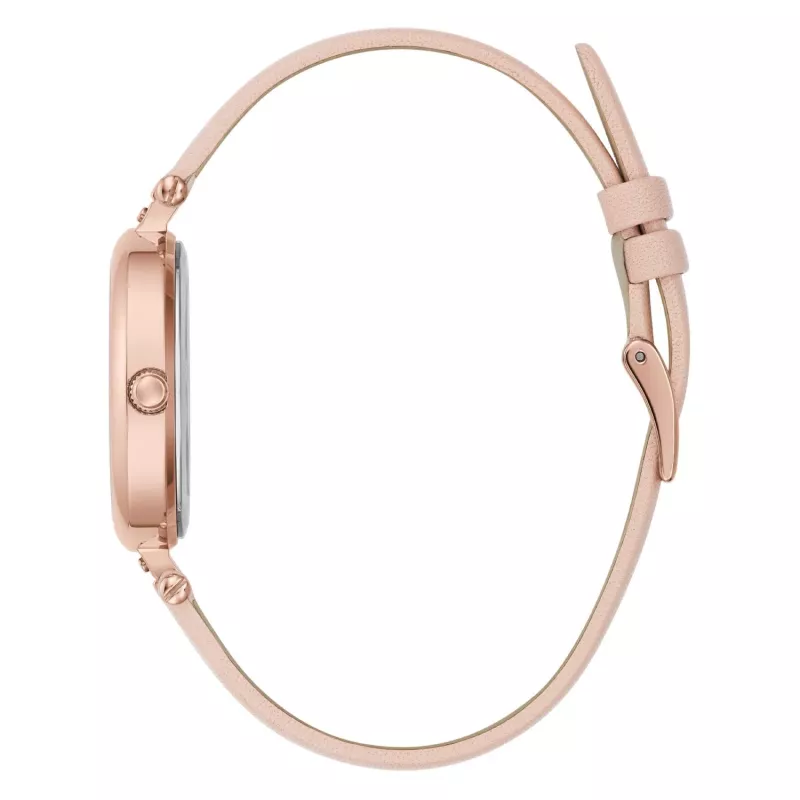 FURLA Damenuhr WW00018008L3 38mm Edelstahl Quarz Analog Silbernes Zifferblatt Schwarzes Lederarmband