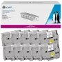 G&G 20101 Kompatibles Brother TZe-221 Etikettenband, 9mm x 8m, Schwarz auf Weiß, laminiert, 10er-Pack