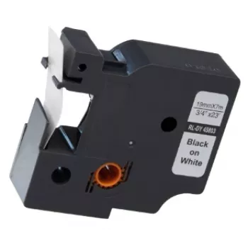 G&G BB-D-G-D1-45803 Kompatibles Beschriftungsband für DYMO 45803, Weiß, 19mm x 7m