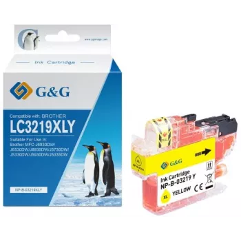 G&G Kompatible Brother LC-3219Y Gelbe High-Yield Tintenpatrone (13990)