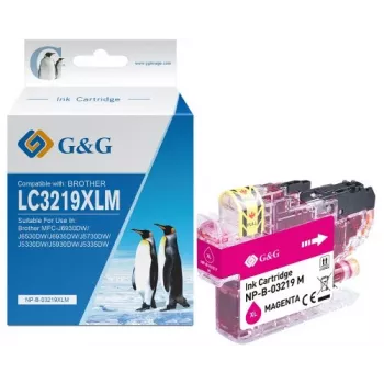 G&G kompatible magenta Tintenpatrone für Brother LC-3219M (Hohe Reichweite, 1500 Seiten) 13991