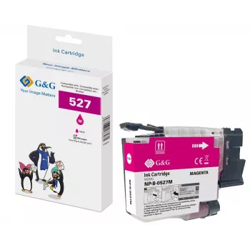 G&G kompatible magenta Tintenpatrone für Brother LC527M (900 Seiten) 22059