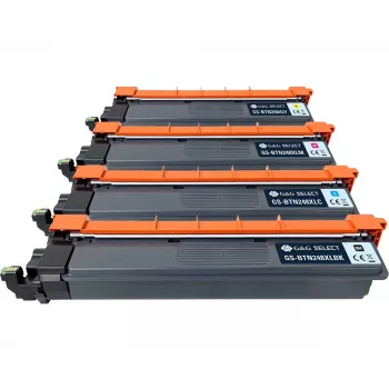 G&G Kompatibles Tonerpatronen-Set für Brother TN-248XL (Schwarz, Cyan, Magenta, Gelb) – 4er-Pack, 9900 Seiten Gesamt GS-BTN248KCMY-4P