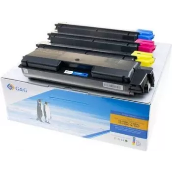 G&G Kompatibles Toner-Multipack für Kyocera TK-590BK/C/M/Y (Schwarz, Cyan, Magenta, Gelb, 4er-Pack) 15019