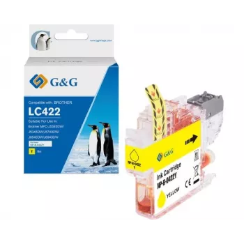 G&G Kompatible Gelbe Tintenpatrone für Brother LC422Y (550 Seiten) 20583
