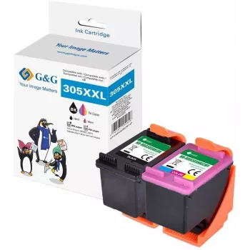 G&G GP-H305XXLBKCMY-2P Kompatible HP 305XL XXL Tintenpatrone 2er-Pack (Schwarz & Drei-Farben)