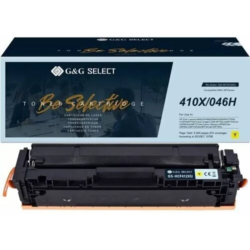 G&G GS-HCF412XU Kompatible Tonerkartusche Gelb (HP 412X / CF412X) - 9.000 Seiten