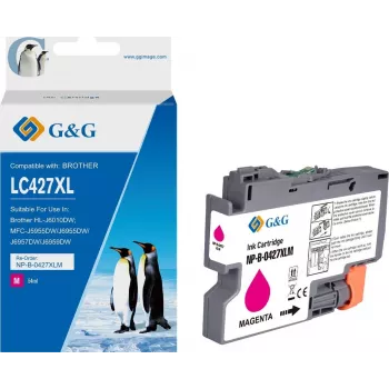 G&G Druckerpatrone kompatibel mit Brother 427XL LC-427XLM Magenta