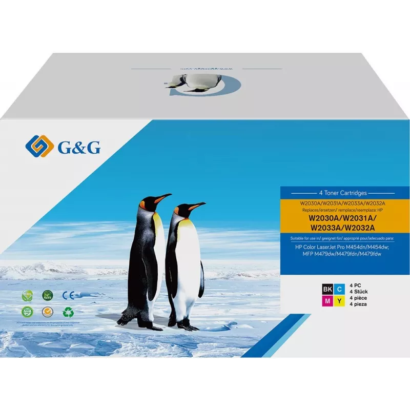 G&G NT-PH2030BK/C/M/YB-V5-UP-4-S1 Toner Cartridge 4-Pack Schwarz, Cyan, Magenta, Gelb