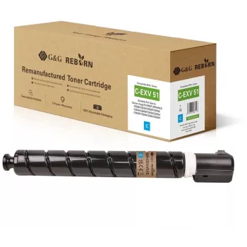 G&G Reborn Tonerpatrone kompatibel mit Canon C-EXV 51 (0482C002) Cyan