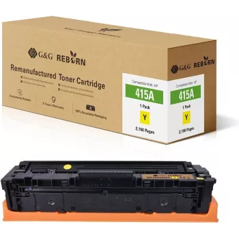 G&G Reborn Tonerkartusche Gelb HP 415A Kompatibel Wiederaufbereitet 2100 Seiten 21271