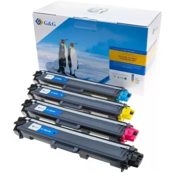 G&G Toner 4er-Pack für Brother TN241/TN242/TN245/TN246 Schwarz, Cyan, Magenta, Gelb