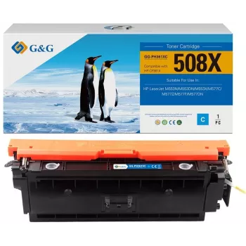 G&G XL Kompatible Tonerkartusche für HP CF361X/508X – Cyan (Hohe Reichweite, 9500 Seiten)