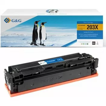 G&G XL Tonerpatrone kompatibel mit HP 203X / CF540X (Schwarz, Hohe Ergiebigkeit)