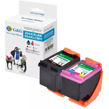 G&G XXL Tintenpatronen 2er-Pack kompatibel mit HP 304XL Schwarz + Tri-Color (18684)