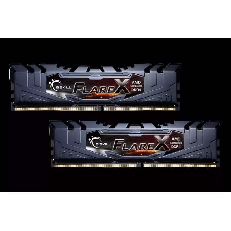 G.Skill Flare X 16GB (2x8GB) DDR4 3200MHz CL16-18-18-38 1.35V Non-ECC Unbuffered Desktop Memory Kit, Schwarz