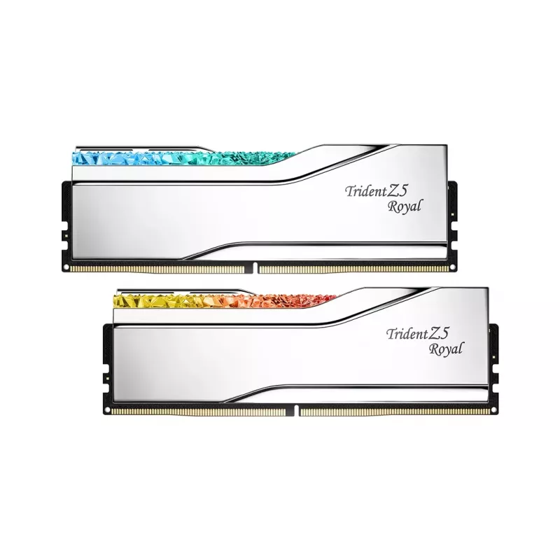 G.Skill Trident Z5 Royal RGB 48GB (2x24GB) DDR5-8400 CL40 Desktop-Speicherkit - Poliertes Silber