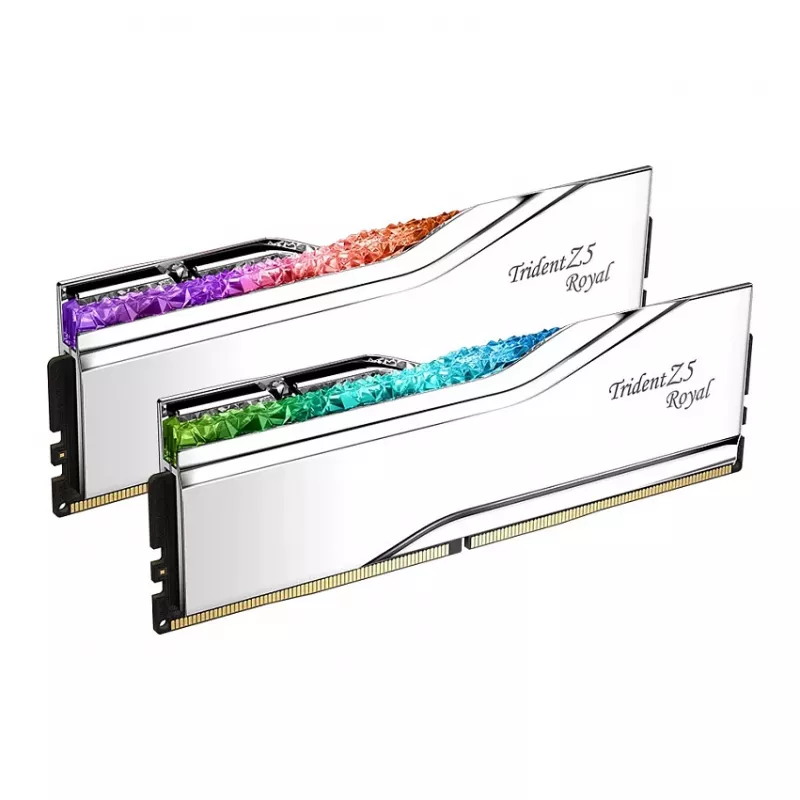 G.Skill Trident Z5 Royal RGB 48GB (2x24GB) DDR5-8400 CL40 Desktop-Speicherkit - Poliertes Silber