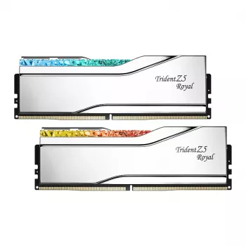 G.Skill Trident Z5 Royal RGB 48GB (2x24GB) DDR5-8400 CL40 Desktop-Speicherkit - Poliertes Silber