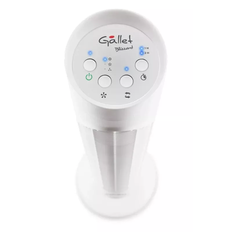 Gallet GALVEN82T Turmventilator 45W 23cm 3 Geschwindigkeiten Oszillation Fernbedienung Weiß