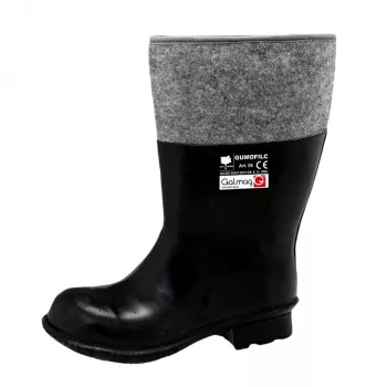 GALMAG Filz-Gummi-Arbeitsstiefel 06 Größe 41 Grau/Schwarz