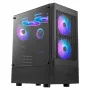 Gamdias Talos E3 Mesh RGB Midi-Tower ATX Gehäuse mit gehärteten Glaspanels (Schwarz)
