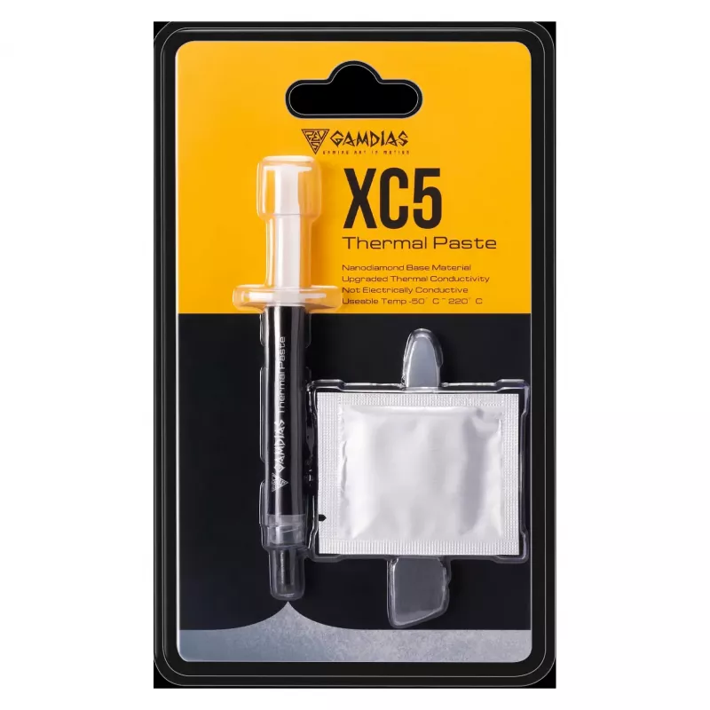 GAMDIAS XC5 Wärmeleitpaste 4g Grau High Performance 10,5 W/mK Nicht Leitfähige Spritze