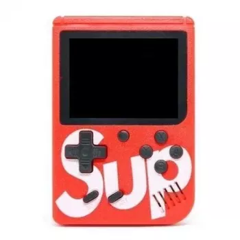 GameBox R1 8-Bit Portable Retro Game-Konsole mit 400 Spielen, 3-Zoll-LCD, TV-RCA-Kabel, Rot