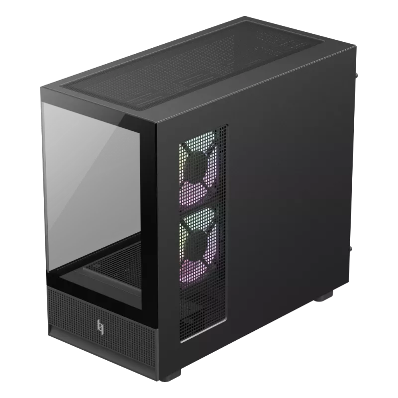 GAMEMAX NEX C31 BK Mid-Tower PC-Gehäuse, MATX/BTF, Schwarz