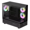 GAMEMAX NEX C31 BK Mid-Tower PC-Gehäuse, MATX/BTF, Schwarz