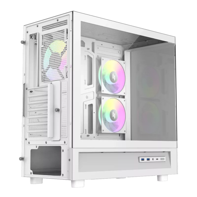 Gamemax NEX C51 WH ATX/BTF Mid Tower PC-Gehäuse Weiß