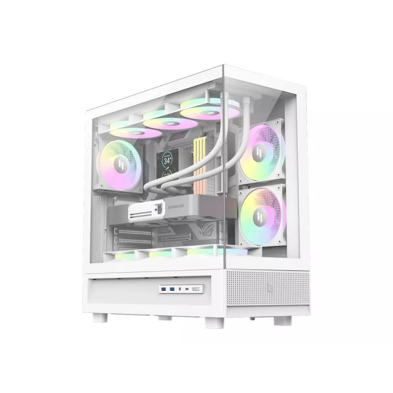 Gamemax NEX C51 WH ATX/BTF Mid Tower PC-Gehäuse Weiß