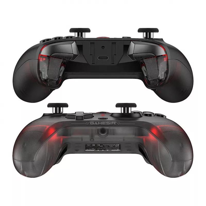GameSir Cyclone 2 Tri-Mode Wireless Gaming Controller mit Hall-Effekt-Sticks und -Triggern, RGB-Beleuchtung, programmierbaren Rücktasten, 6-Achsen-Gyroskop, 20h Akku - Schwarz