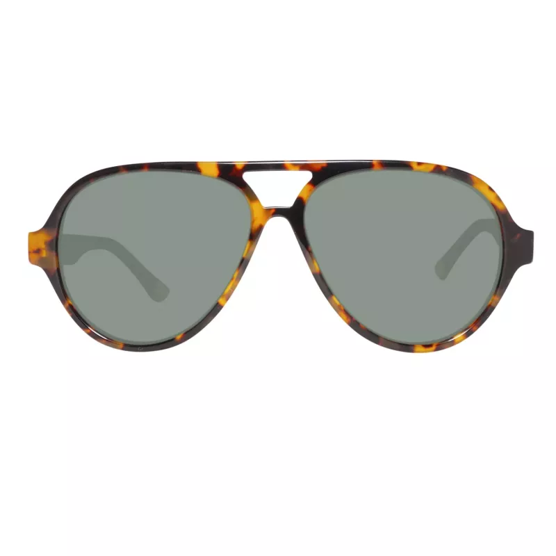 GANT GRS2003TOBLK2 Herren-Rechteck-Sonnenbrille - Schwarzer Rahmen, Graue Gläser, 58 mm