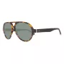 GANT GRS2003TOBLK2 Herren-Rechteck-Sonnenbrille - Schwarzer Rahmen, Graue Gläser, 58 mm