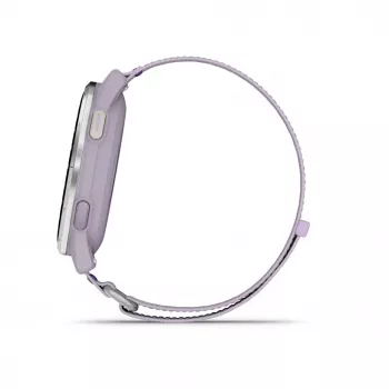 Garmin Approach J1 Silver Aluminium Bezel with Lilac ComfortFit Fabric Band